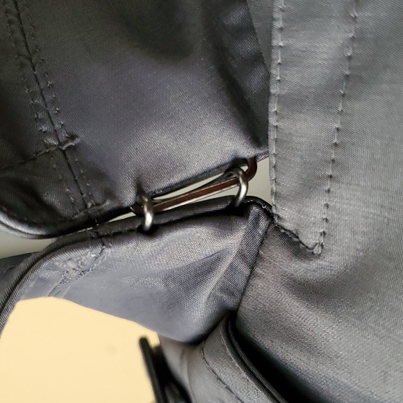 🆕️LONDON FOG Metallic Gray Water Resistant Double Breasted Trench Coat SIZE: PS - Picture 9 of 16